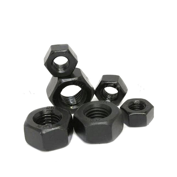 Gr 8 Uhlíková ocel High Tensile Black DIN6915 Heavy Nuts