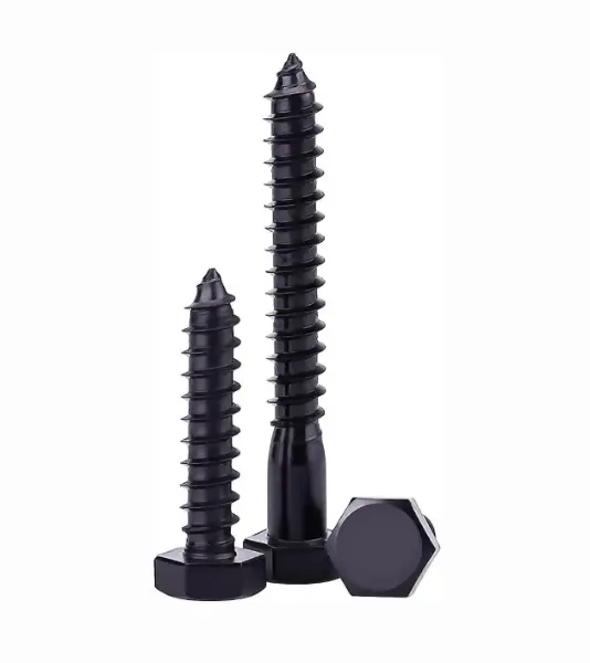 Heavy Duty Hex Head Wood Screws Black Finish